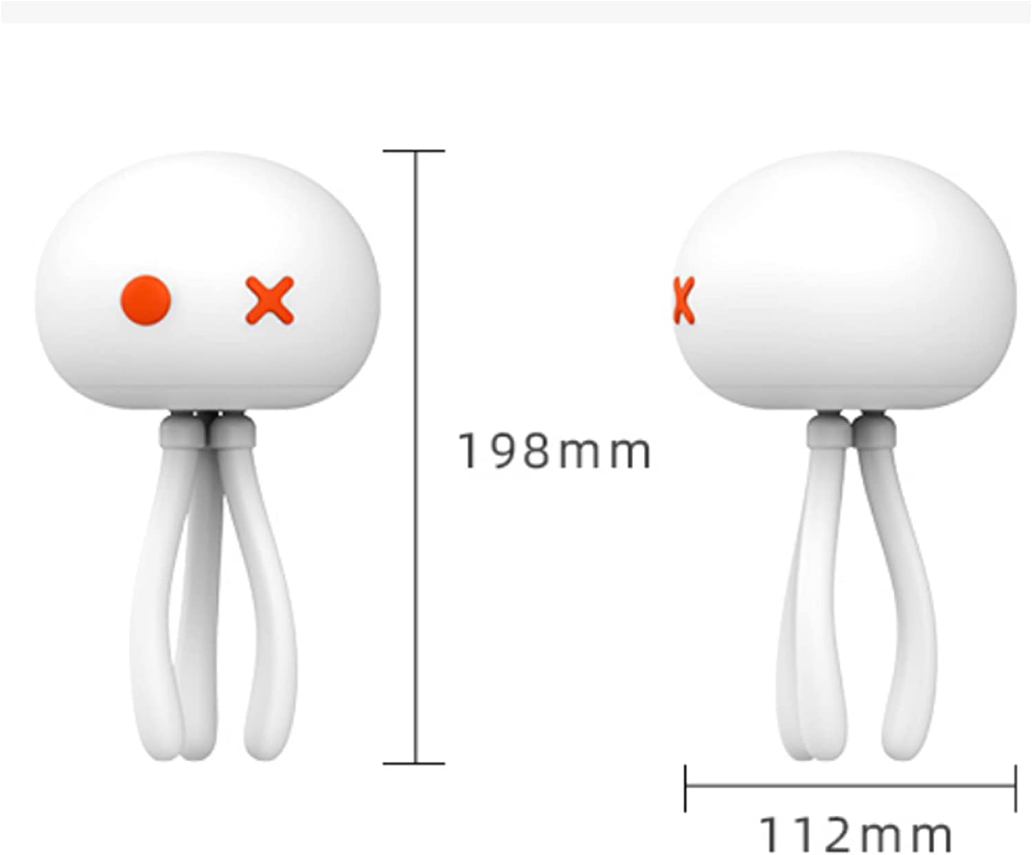 Kids Night Light │Rechargeable LED Night Light for Baby │ Dimmable Baby Touch Control Lights with Charging 1800mAh │ Lovely Jellyfish Shape (Blue + IR Remote Contol) - Image 6